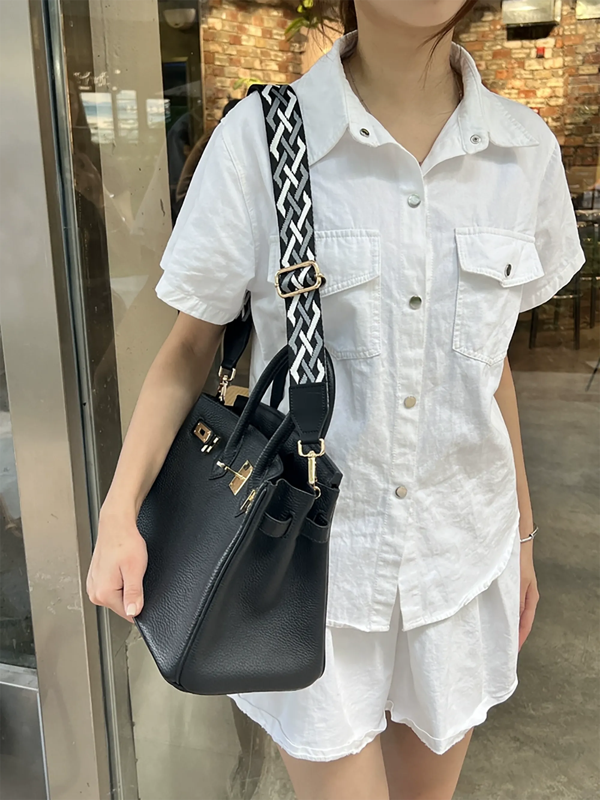 3.7cm Width pure color Canvas with Celemence Leather cross body for Kelly bag, Adjustable canvas bag strap,shoulder bag strap