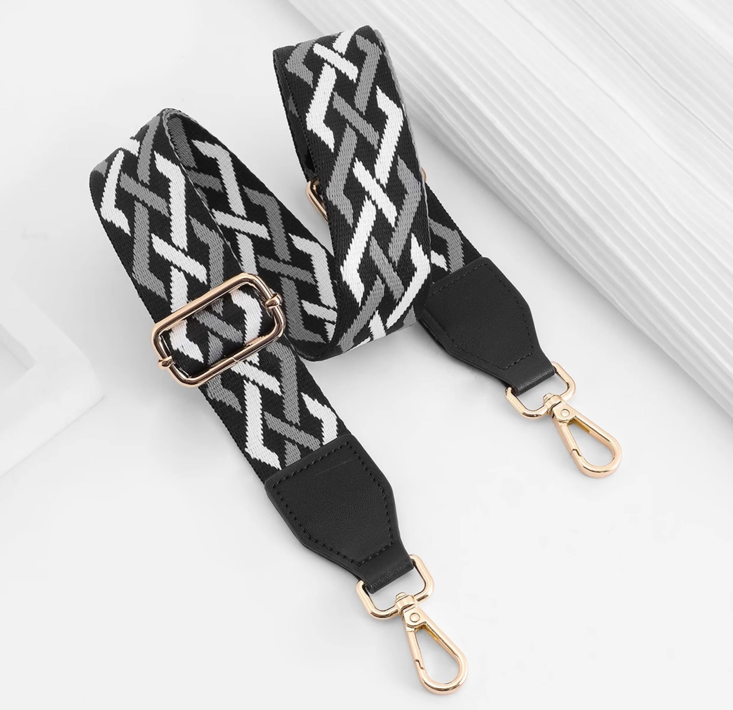 3.7cm Width pure color Canvas with Celemence Leather cross body for Kelly bag, Adjustable canvas bag strap,shoulder bag strap