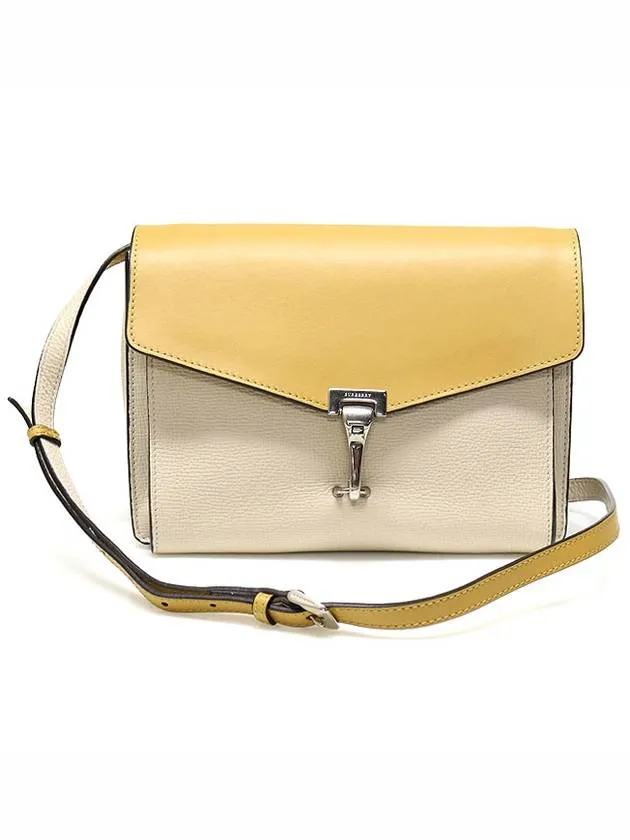 40764721 Yellow Limestone Bicolor Grain Leather McCann Small Cross Bag