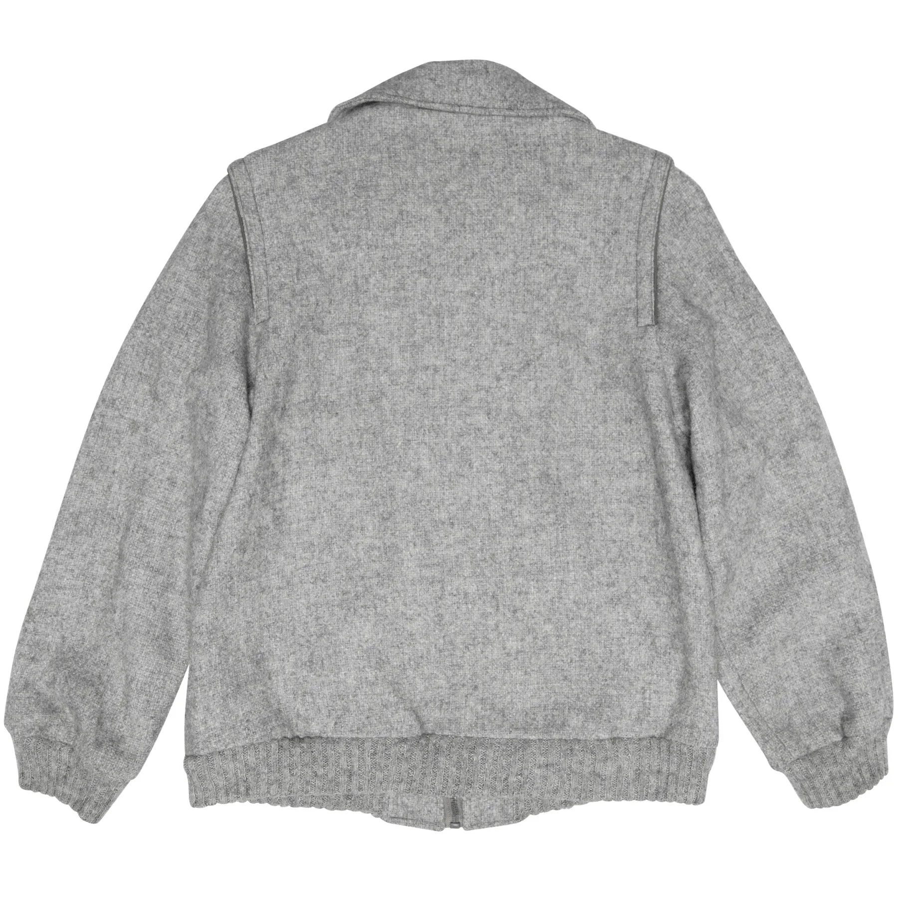 70s Brushed Wool Hopsack Flight Jacket
