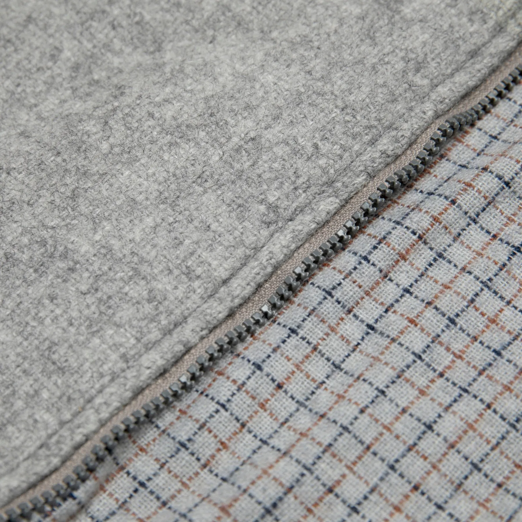 70s Brushed Wool Hopsack Flight Jacket