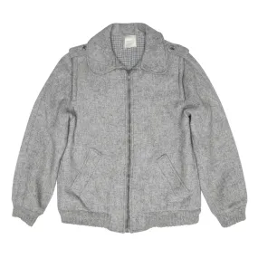 70s Brushed Wool Hopsack Flight Jacket