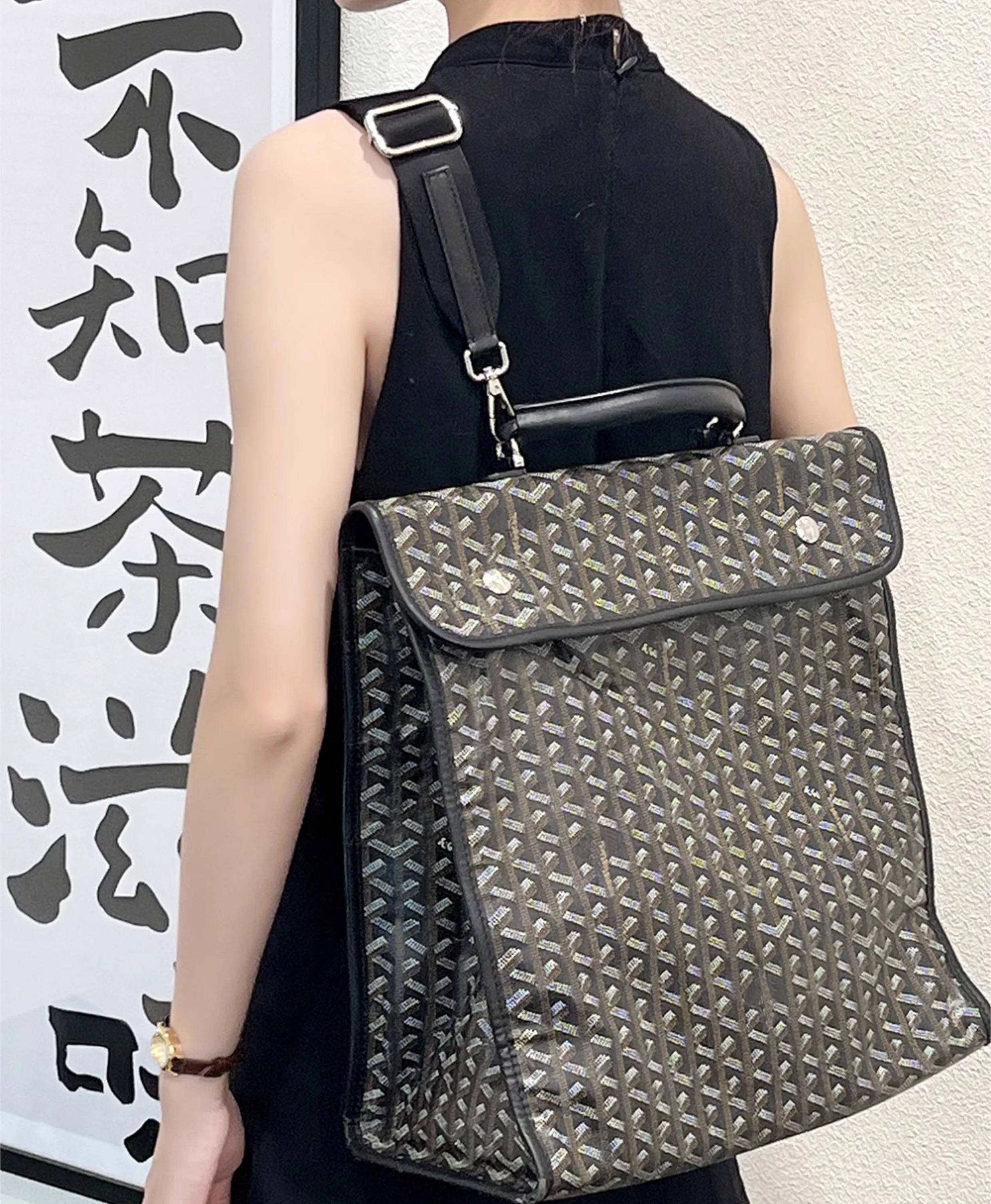 Adjustable style shoulder strap for transforming a backpack into a canvas crossbody bag, wide shoulder strap
