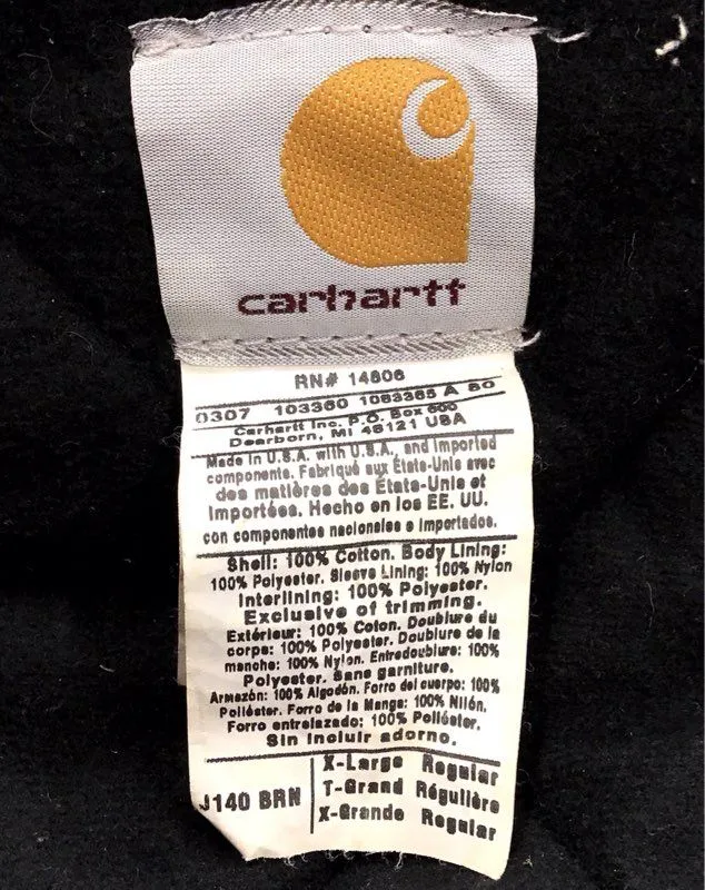 Carhartt Men's Brown Bomber Jacket - Size XL