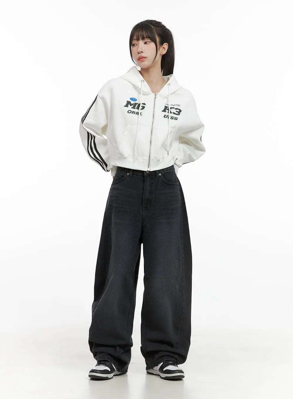 Cleo Dark Baggy Jeans CS403