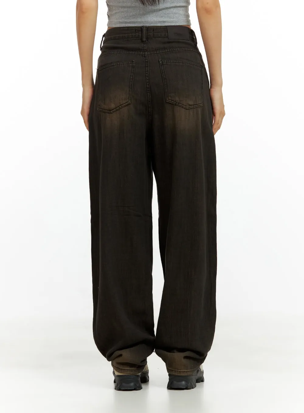 Dark Washed Baggy Jeans CU420
