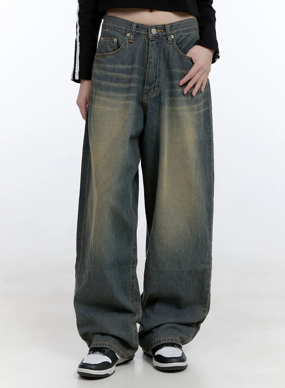 Edna Washed Baggy Denim Jeans CG413