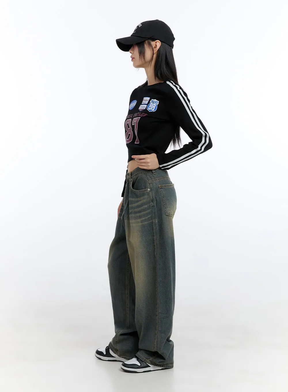 Edna Washed Baggy Denim Jeans CG413