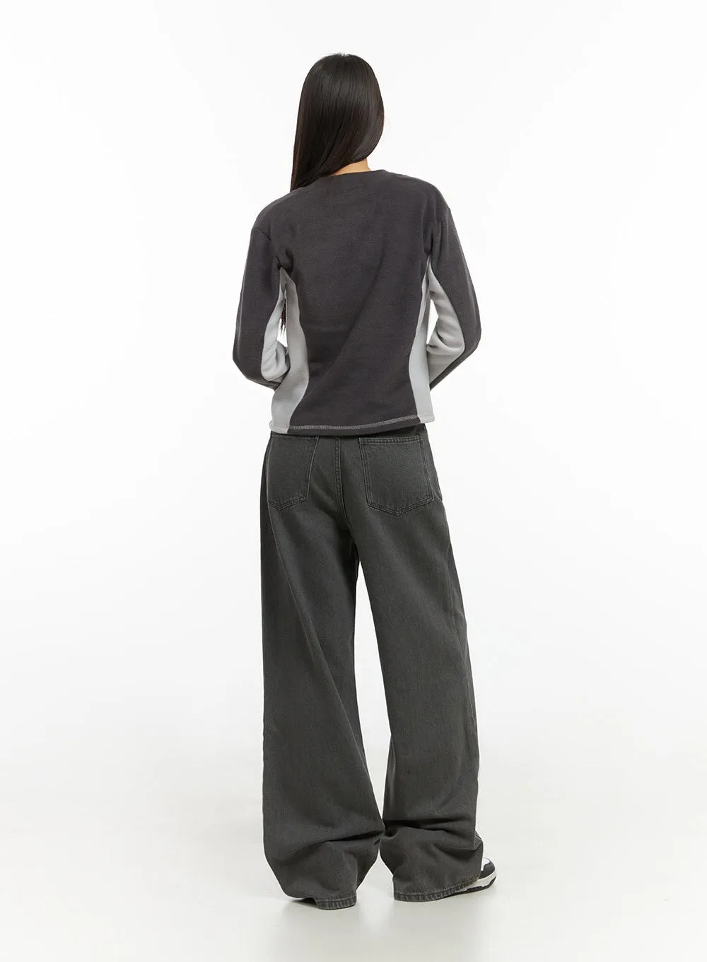 Emery Cotton Strap Baggy Jeans IO409