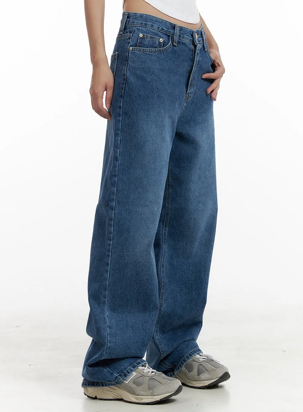 Eva Blue Washed Baggy Jeans CL431