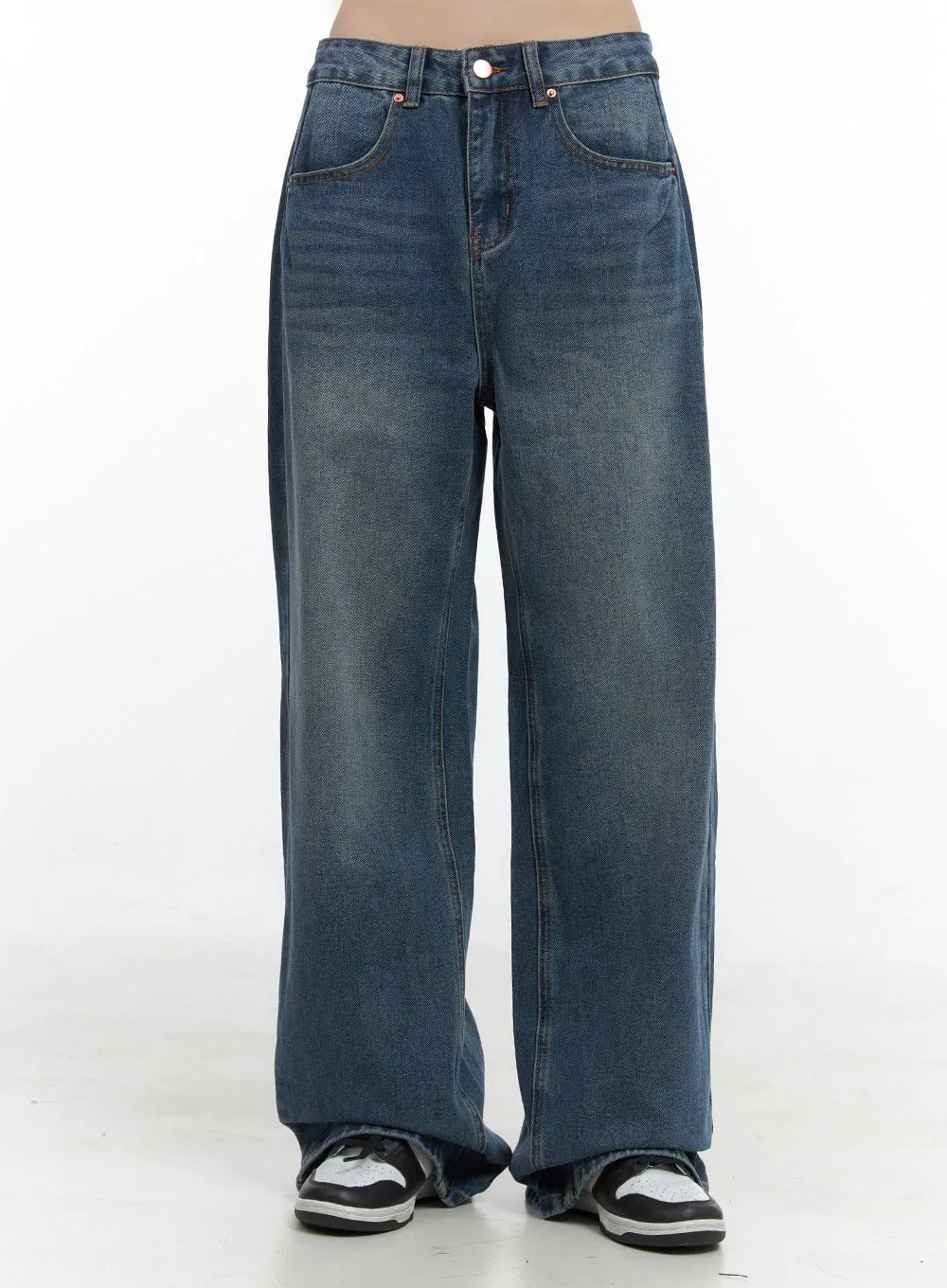 Goldie Washed Denim Baggy Jeans OS410