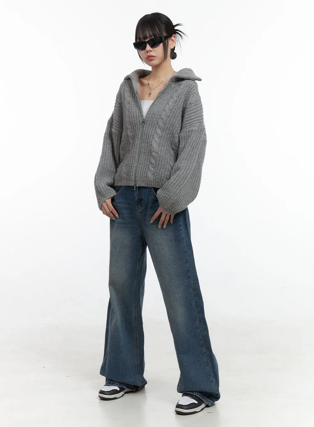 Goldie Washed Denim Baggy Jeans OS410