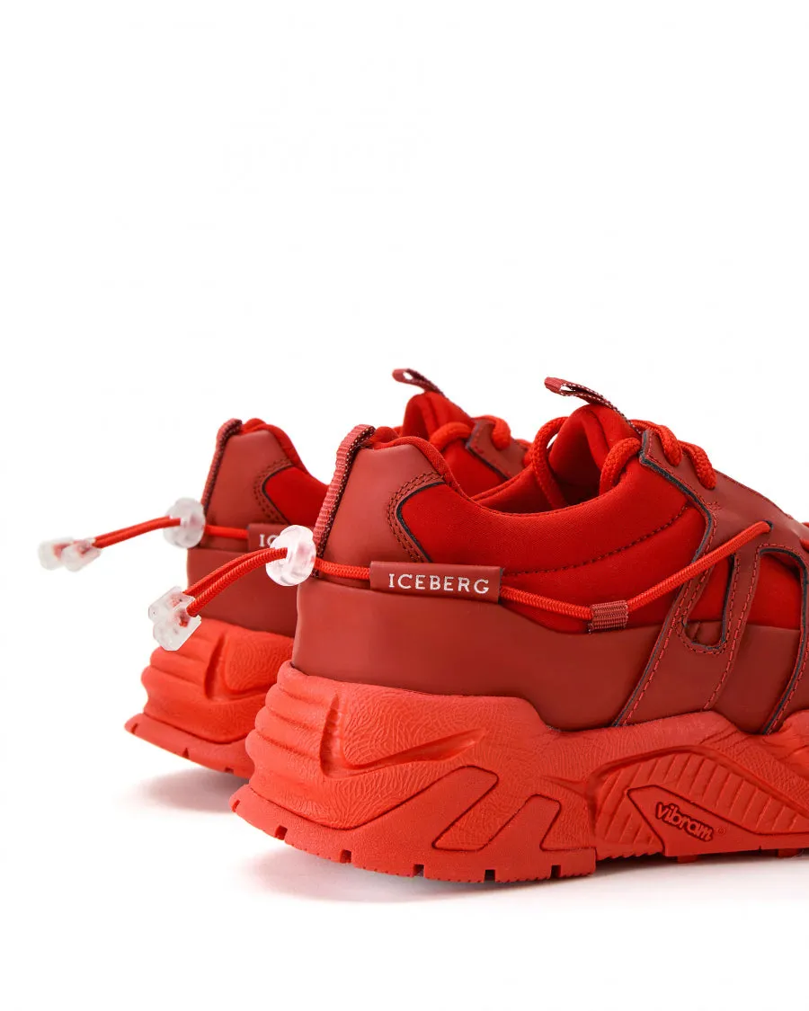 Iceberg - Red Chunky Trainers