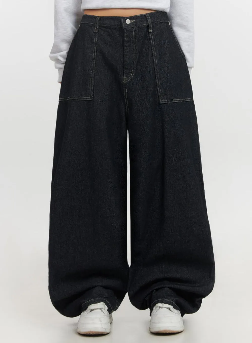 Kristine Stitched Baggy Jeans IF510