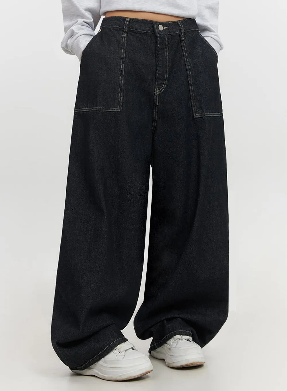 Kristine Stitched Baggy Jeans IF510