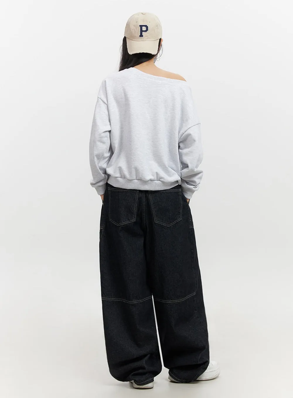 Kristine Stitched Baggy Jeans IF510