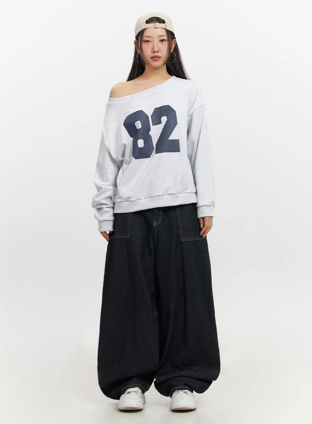Kristine Stitched Baggy Jeans IF510