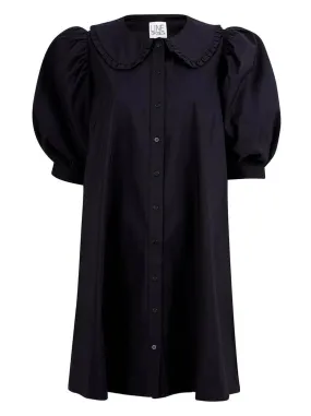 Lovely Solid Dress - Black
