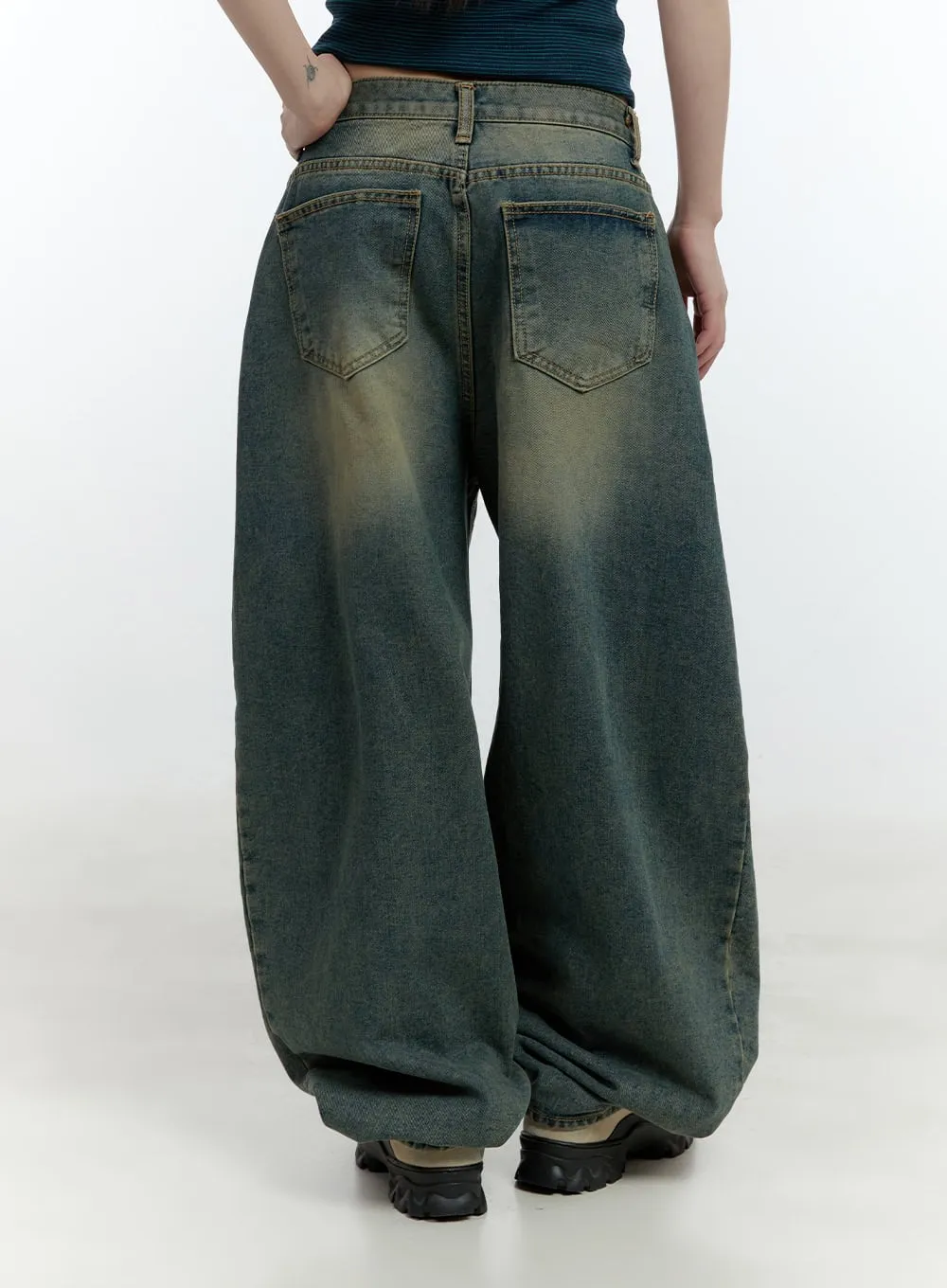 Malorie Washed Baggy Jeans CF506