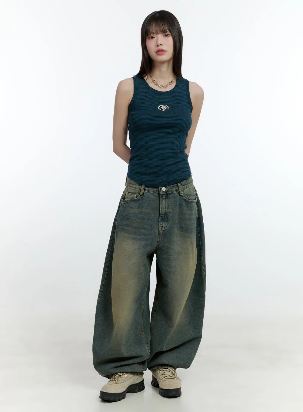 Malorie Washed Baggy Jeans CF506