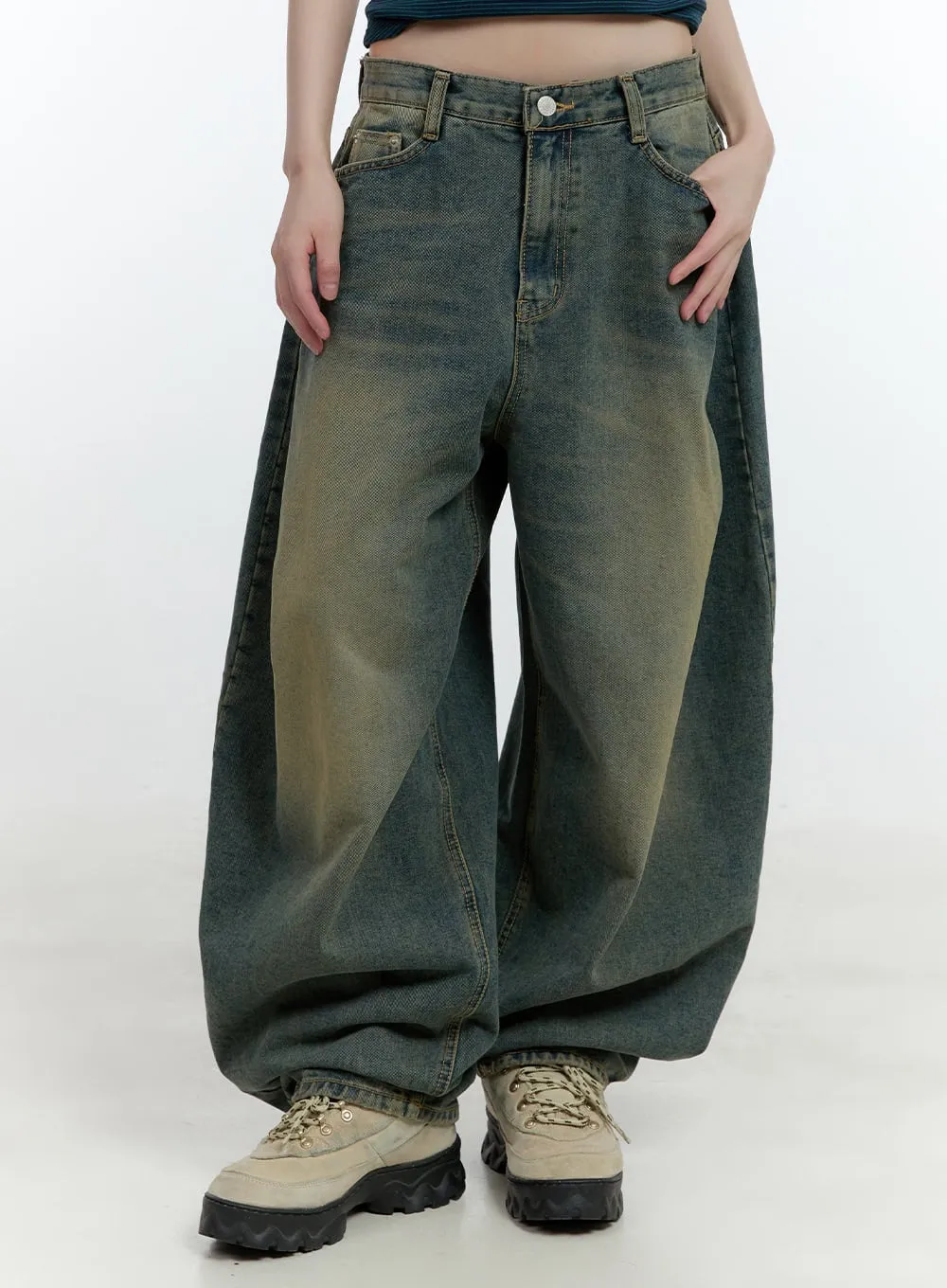 Malorie Washed Baggy Jeans CF506