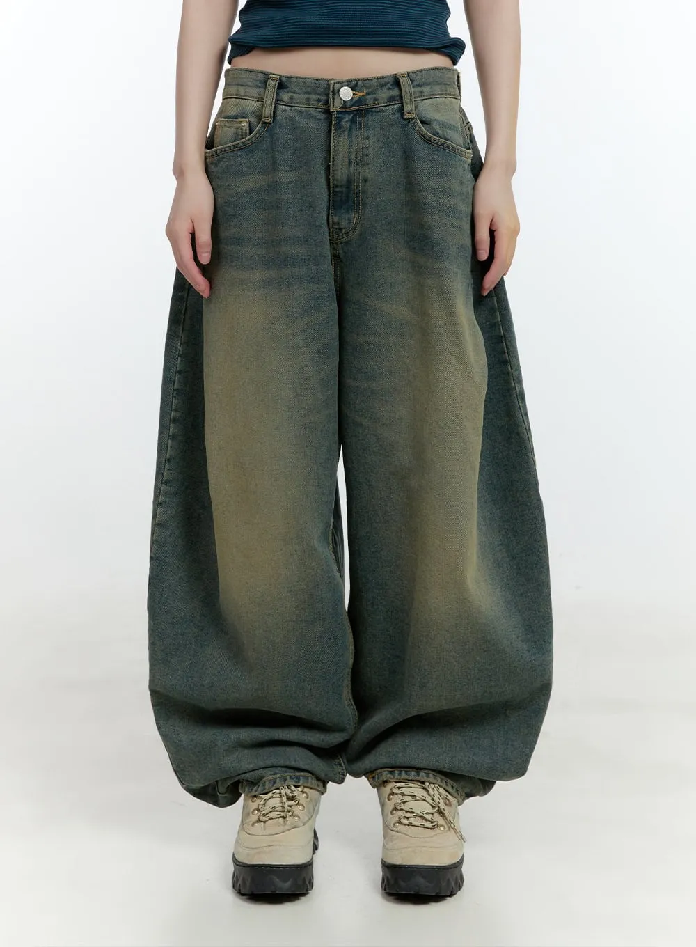 Malorie Washed Baggy Jeans CF506