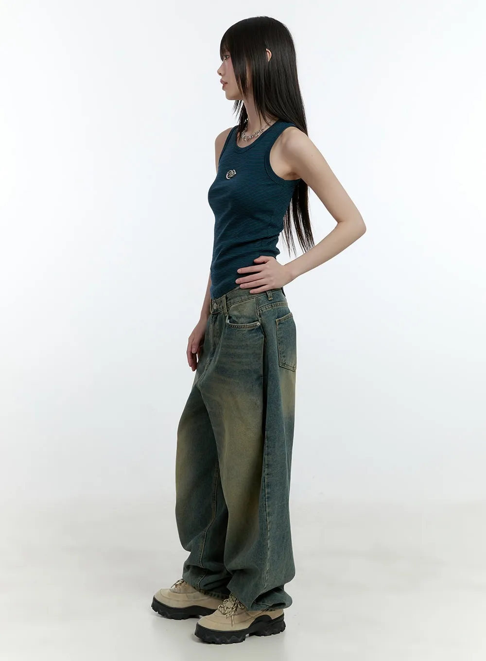 Malorie Washed Baggy Jeans CF506