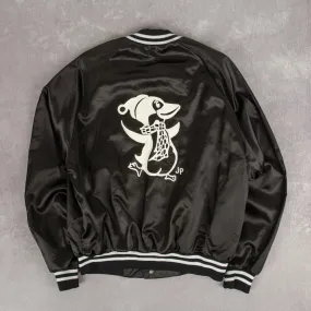 MEN'S VINTAGE 1990S TEAM AIR PRO NYLON VARSITY BOMBER JACKET - LARGE