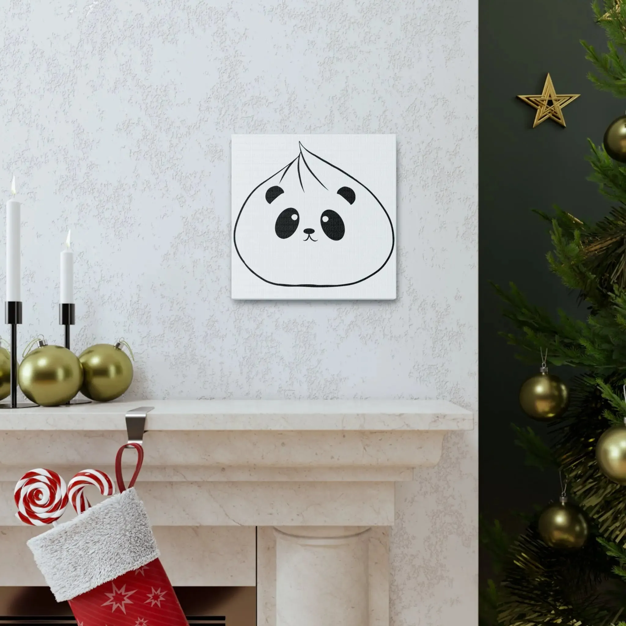 Panda Dumpling Wall Art Decor
