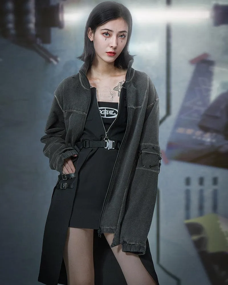 XIPHEVIL Cyberpunk Outfits Robotic Ares Unisex Zipper Hoodie