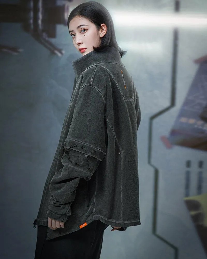 XIPHEVIL Cyberpunk Outfits Robotic Ares Unisex Zipper Hoodie