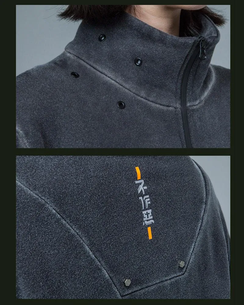 XIPHEVIL Cyberpunk Outfits Robotic Ares Unisex Zipper Hoodie