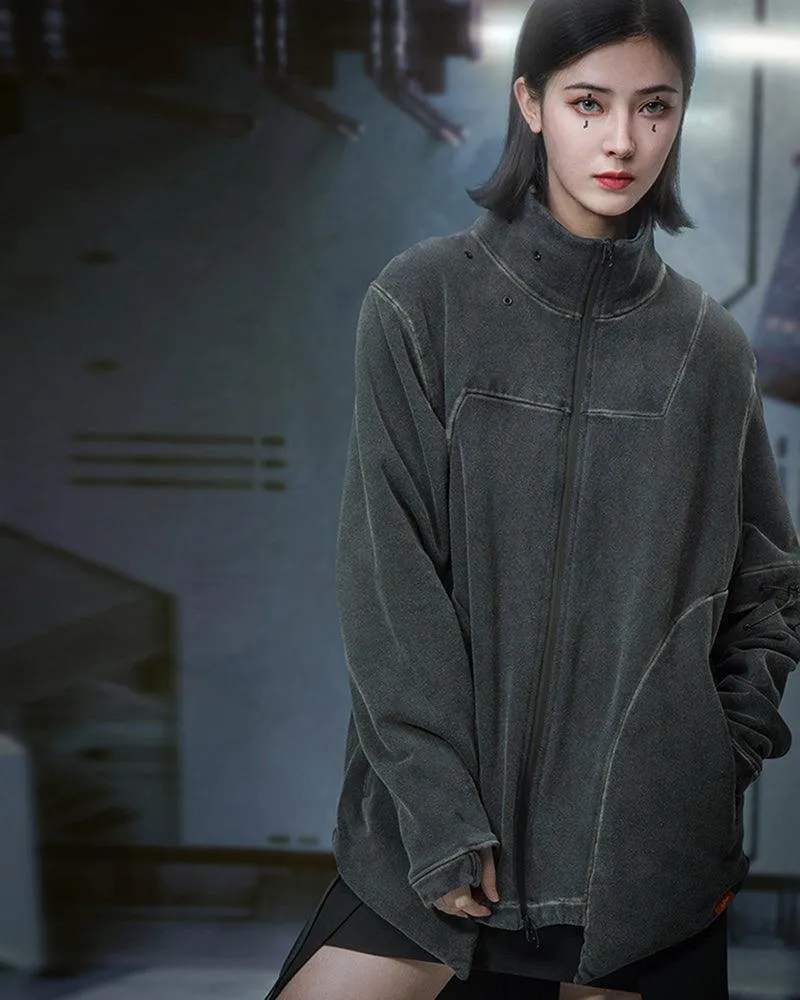 XIPHEVIL Cyberpunk Outfits Robotic Ares Unisex Zipper Hoodie