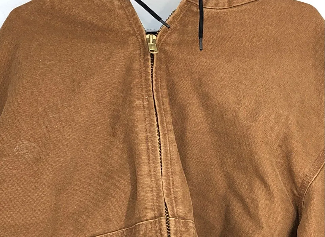 Y2K 2000s Carhartt Men's Brown J130-211 Cotton Bomber Jacket - Size 2XL