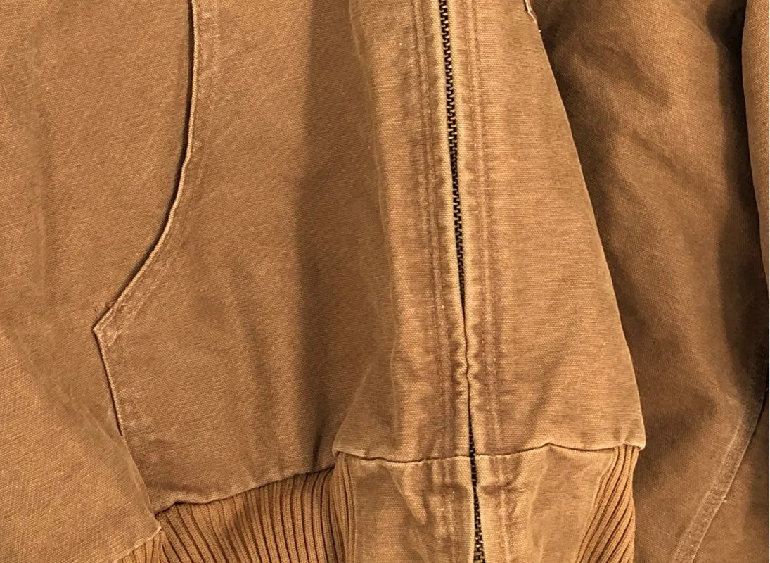 Y2K 2000s Carhartt Men's Brown J130-211 Cotton Bomber Jacket - Size 2XL